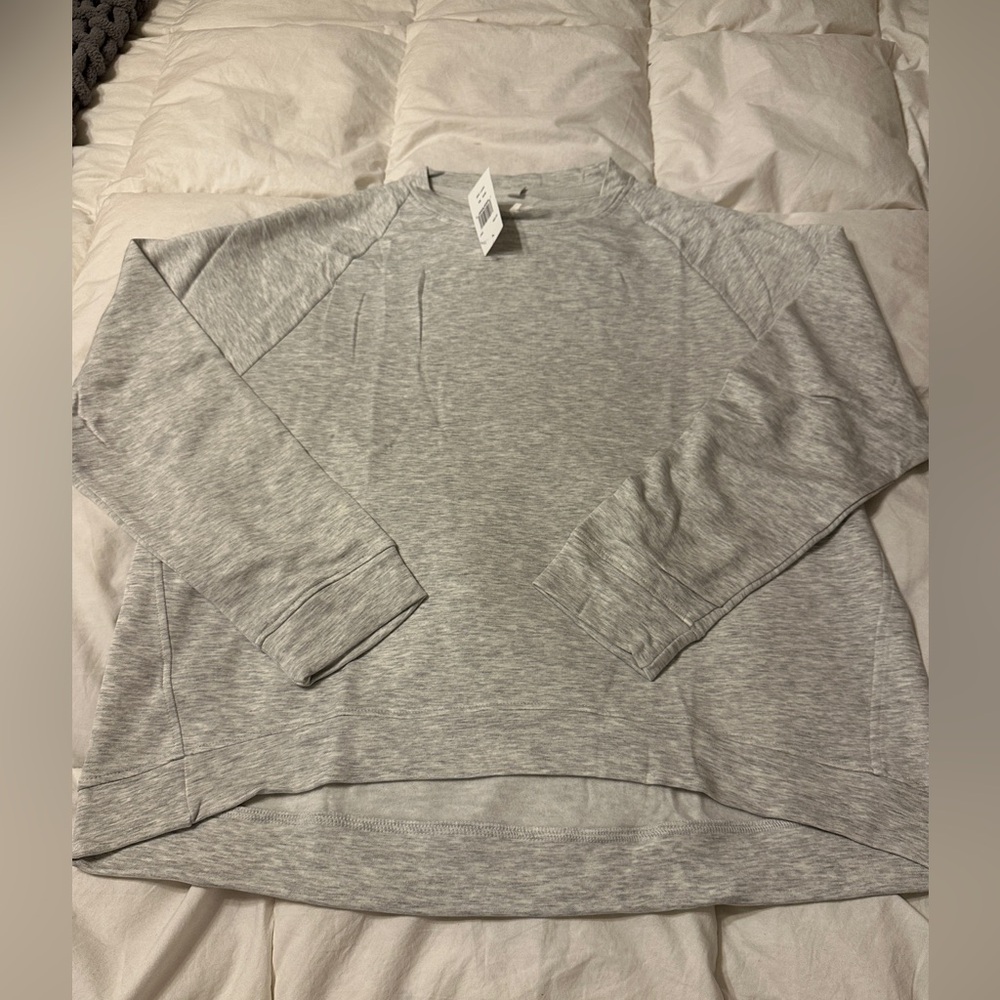 Lou & Grey Signature Plush Gray Long Sleeve Sweatshirt - NWT - Size XL - Picture 3 of 9